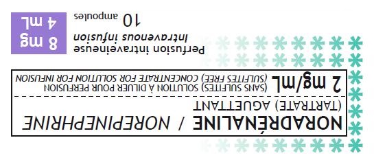 Noradrenaline Aguettant 8mg²